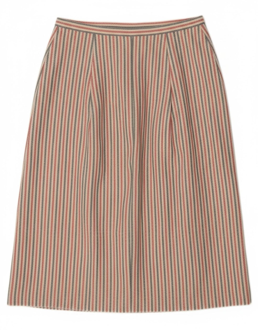 jupe midi vintage femme W27 petite rayée multicolore