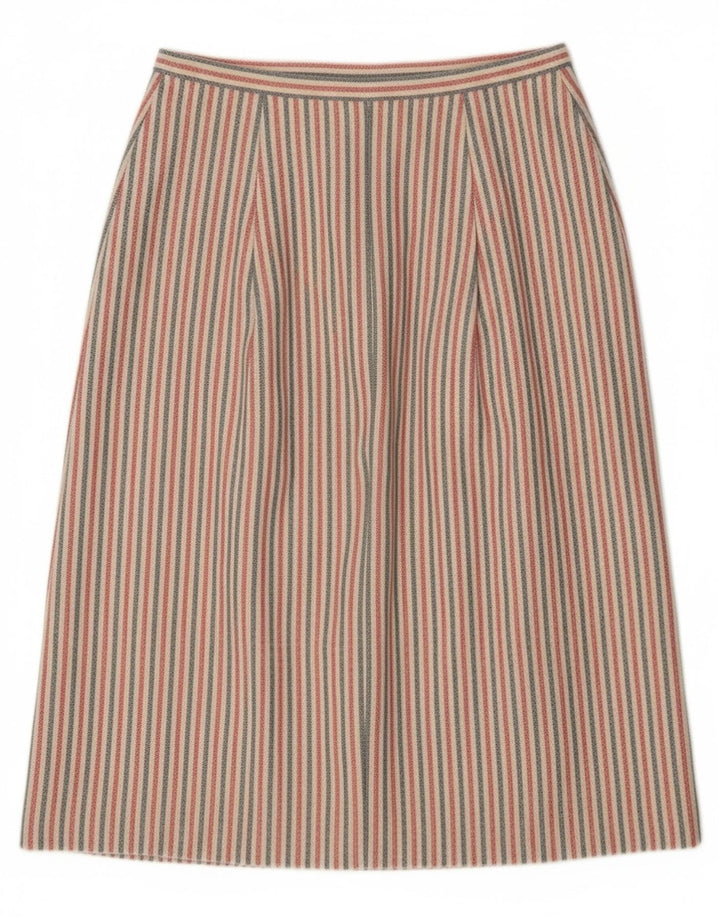 jupe midi vintage femme W27 petite rayée multicolore