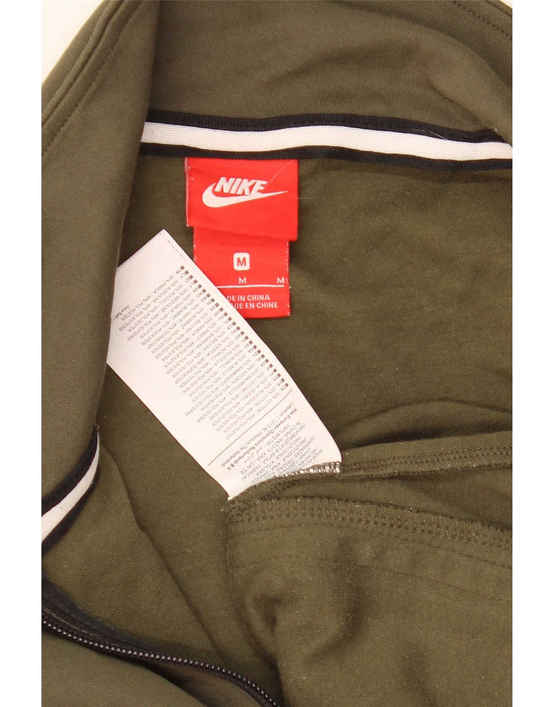 Nike Veste de survêtement pour homme en coton color block kaki moyen