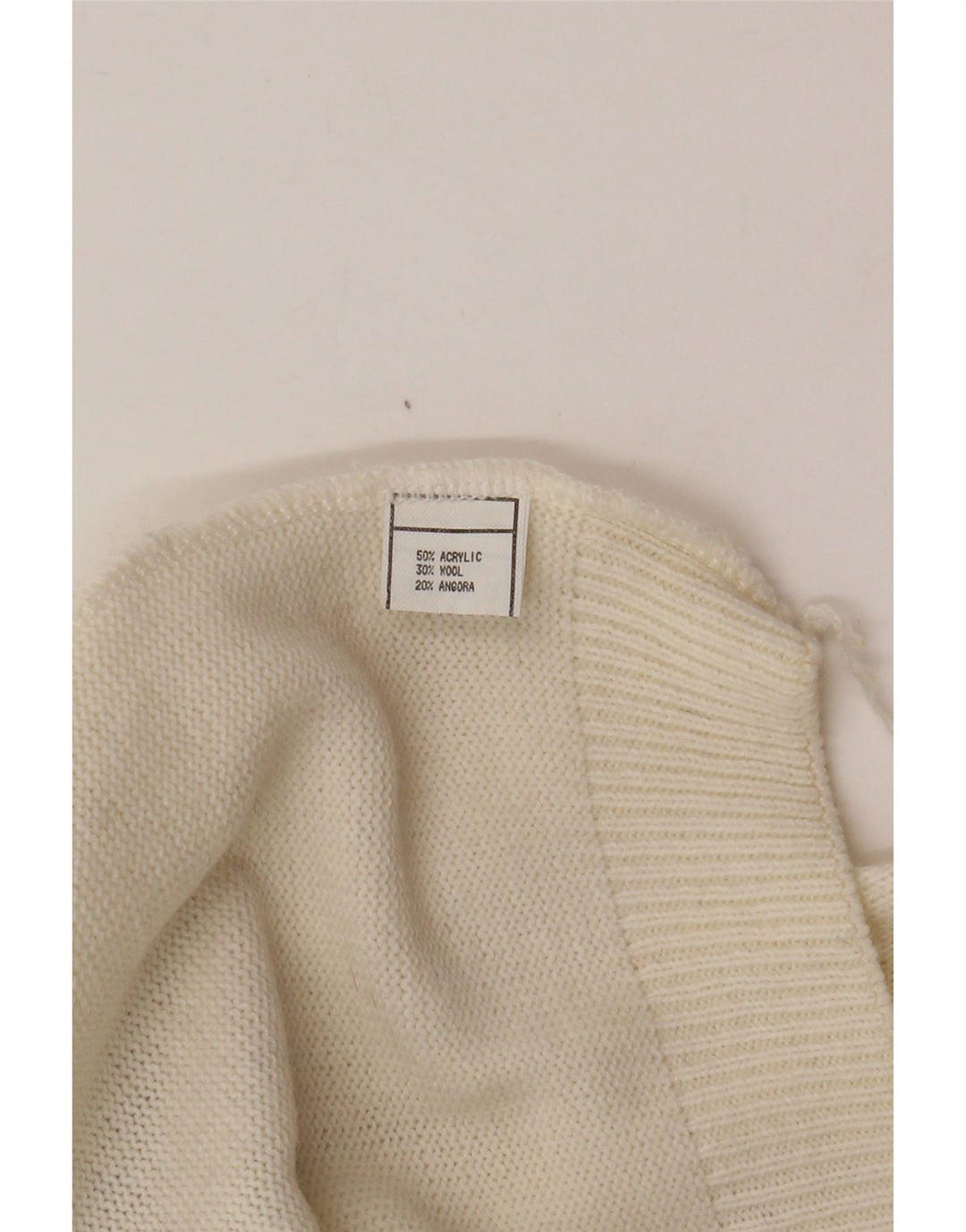 VINTAGE Femme Col Roulé Pull Pull UK 16 Grand Blanc Fair Isle