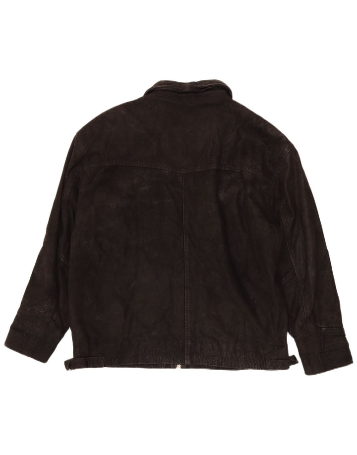 veste en cuir homme vintage UK 40 Grand Marron