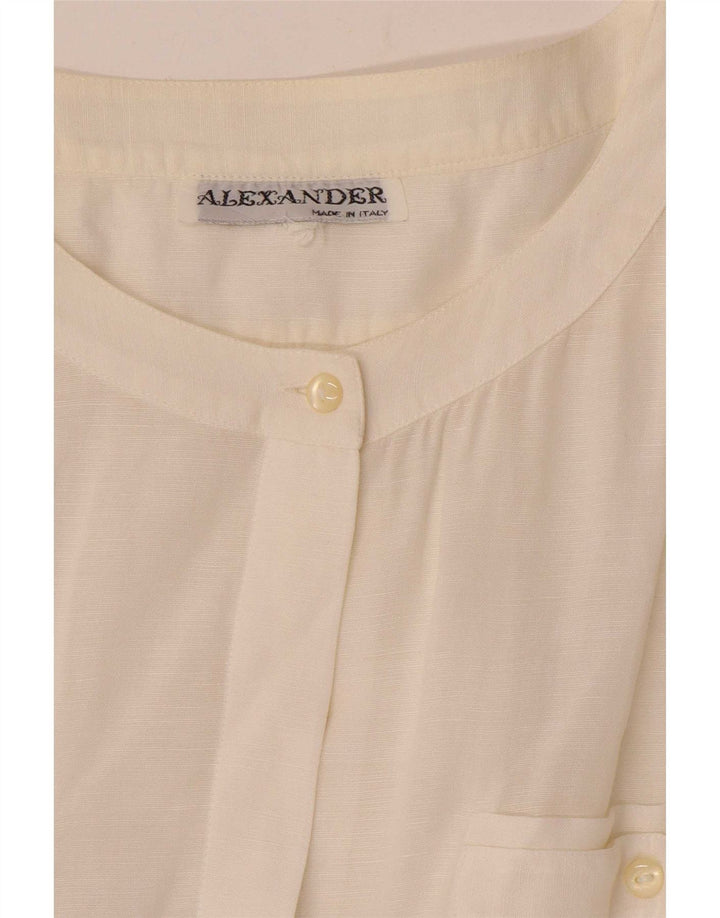 Alexander Chemisier à manches courtes pour femme UK 14 Large Blanc