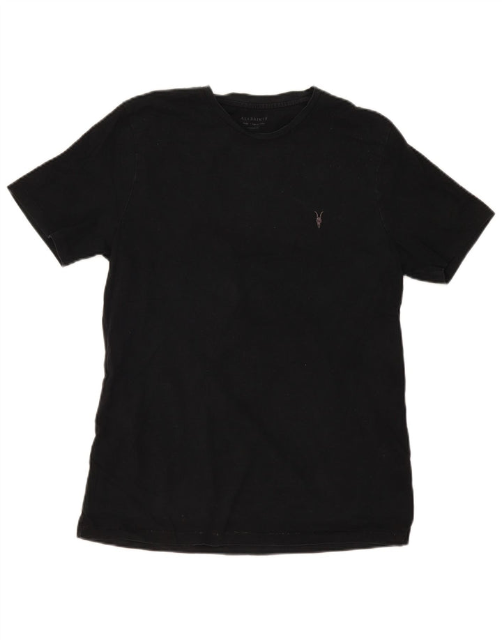 All Saints T-shirt coupe classique pour hommes, grand, noir, coton