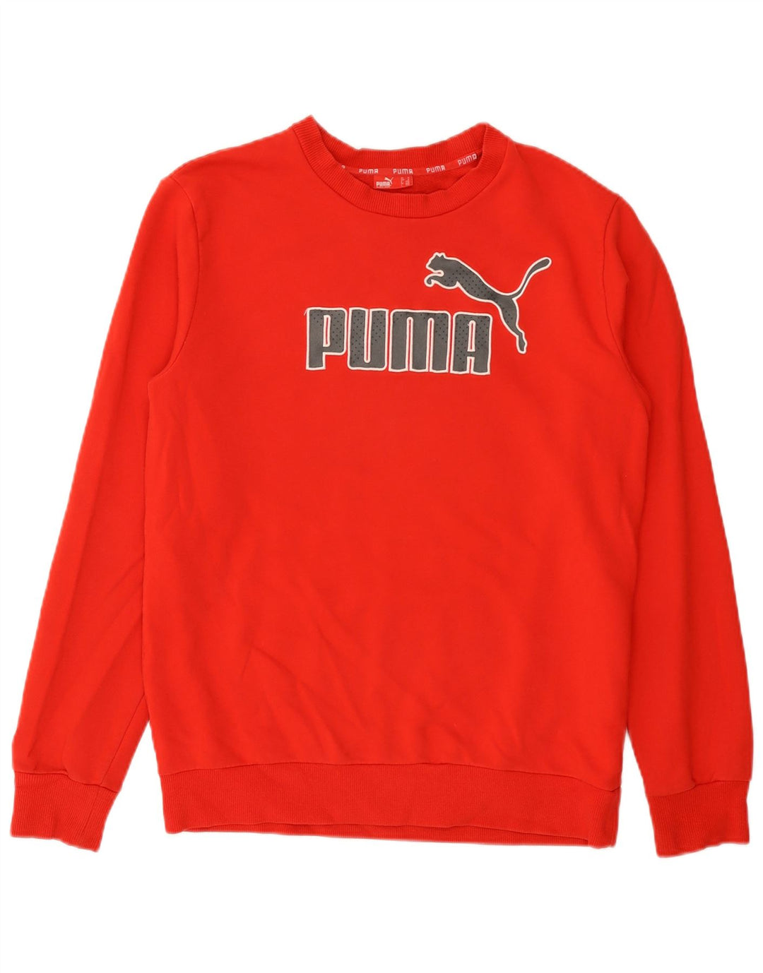 Puma Sweat-Shirt Graphique Homme Rouge Moyen Coton