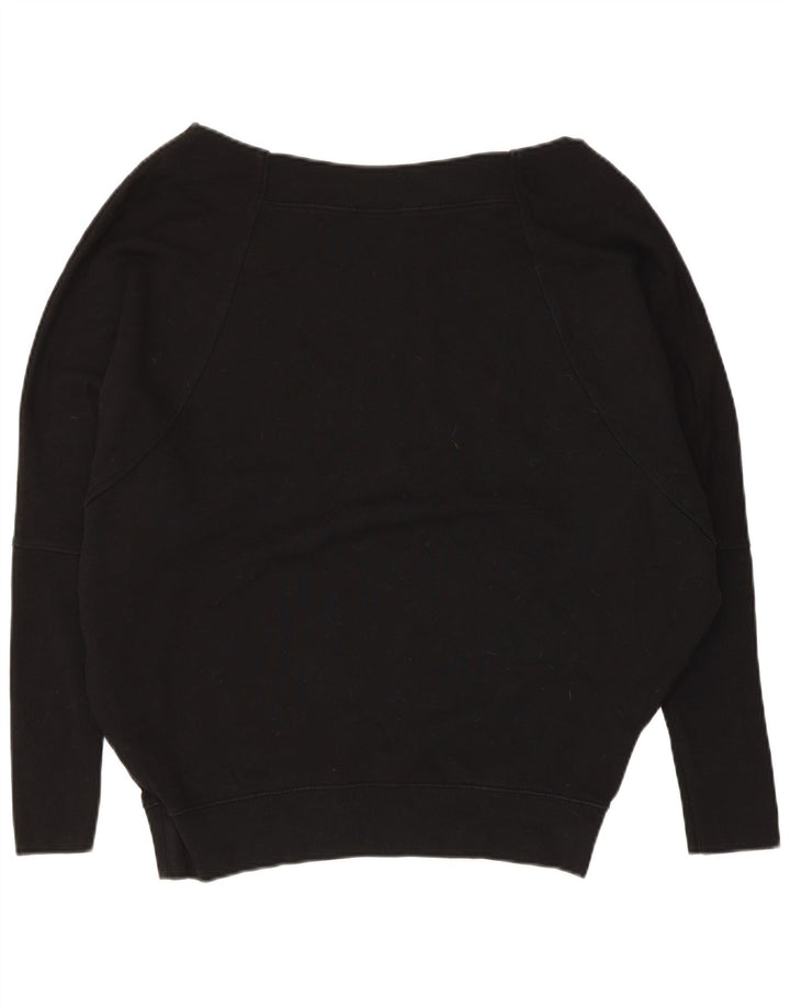 ALL SAINTS Sweat-shirt surdimensionné pour femme UK 14 en coton noir moyen