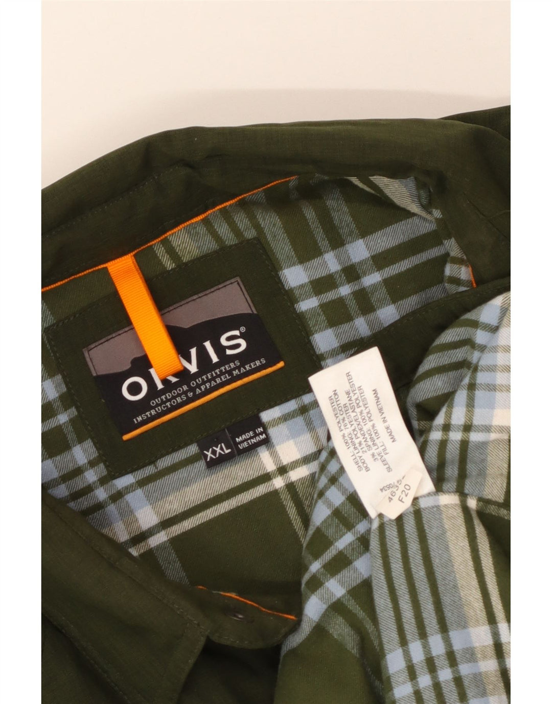ORVIS Veste utilitaire pour hommes UK 44 2XL Kaki Polyester