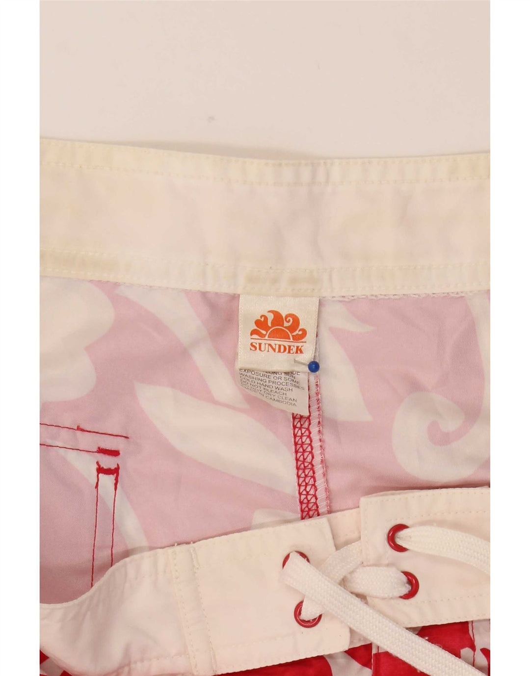 Sundek Short de Bain Homme Grand Polyester Floral Rouge