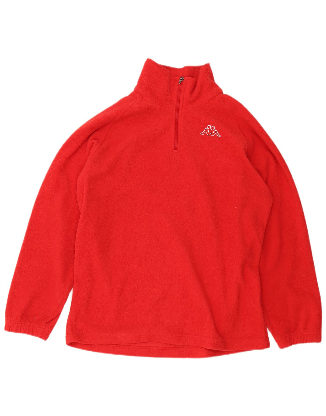 Kappa Pull Polaire à Col Zippé Homme Rouge Moyen Polyester