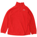 Kappa Pull Polaire à Col Zippé Homme Rouge Moyen Polyester