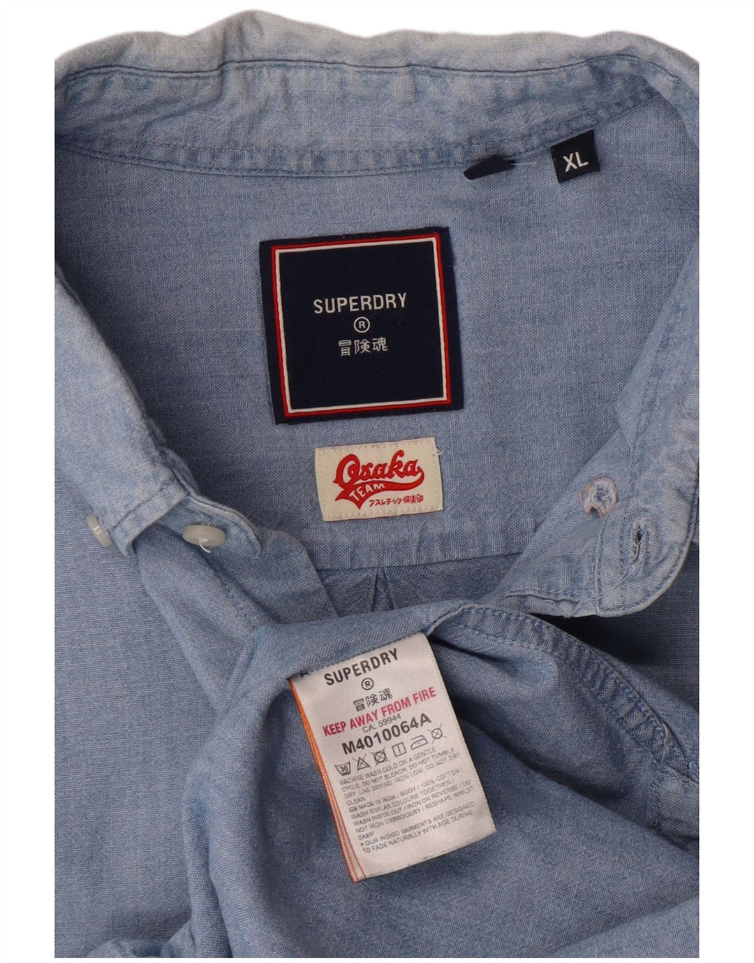 Superdry Chemise Homme XL Bleu Coton