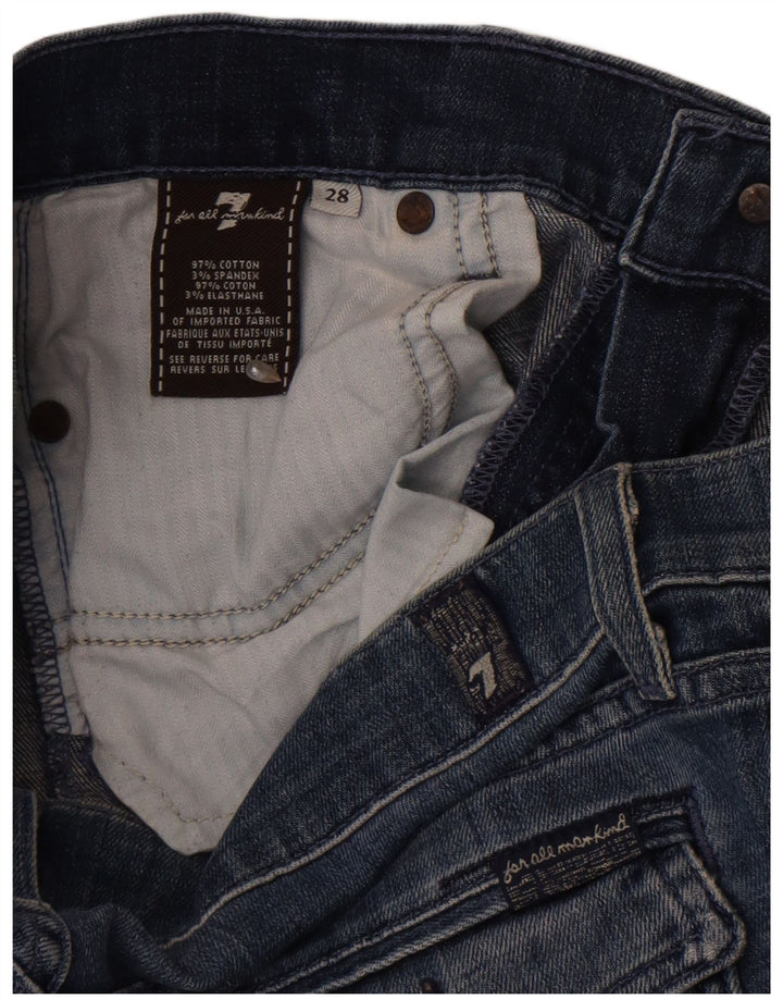 7 For All Mankind Jean Bootcut Femme W28 L33 Bleu Coton