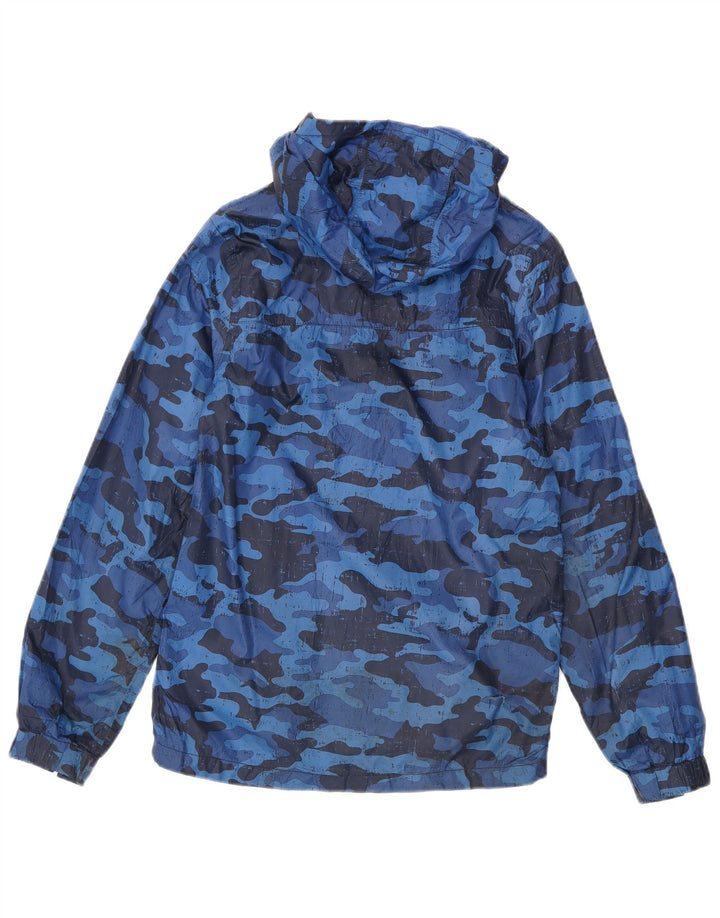 Mountain Warehouse Veste de Pluie Garçon 12-13 Ans Bleu Camouflage Polyester