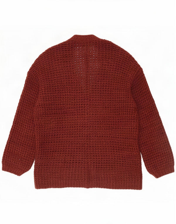 American Eagle Womens Relaxed Fit Cardigan Sweater UK 14 Medium Burgundy