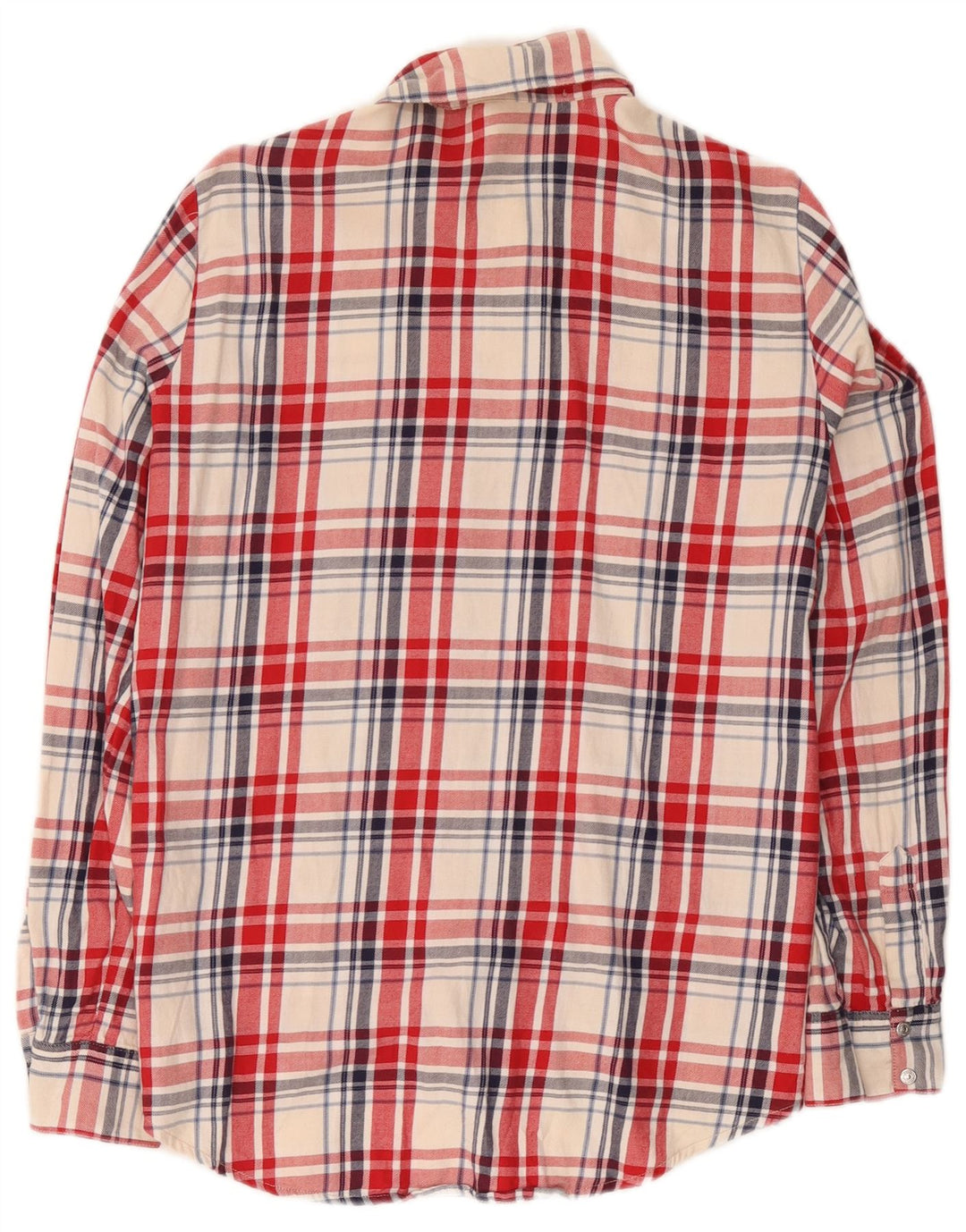 Zara Chemise en flanelle pour femme UK 14 Coton à carreaux rouge moyen