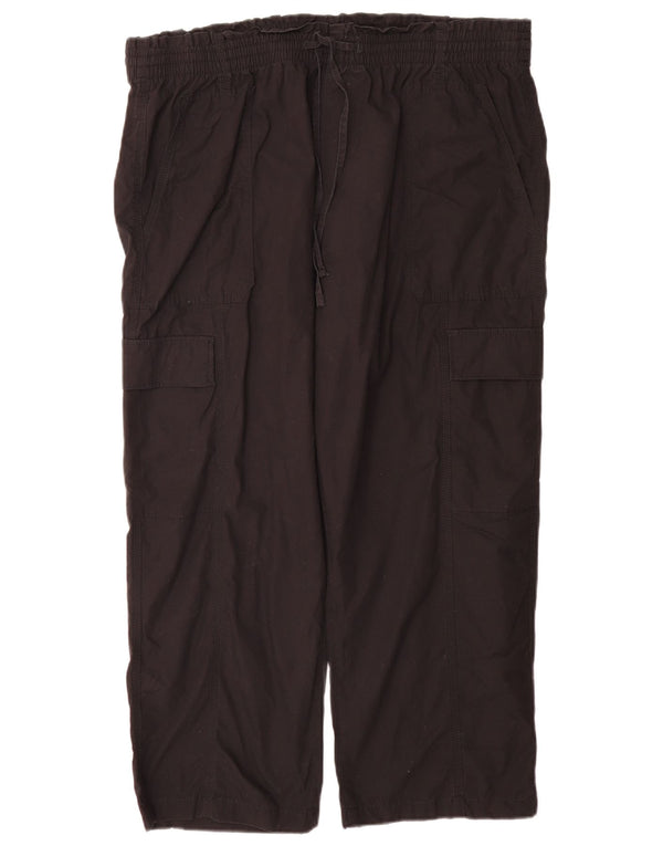 Marks & Spencer Pantalon cargo taille haute pour femme UK 20 2XL W40 L27 Noir