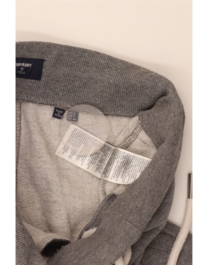 SUPERDRY Pantalon de survêtement graphique pour femme Joggers UK 8 Small Gris Moucheté