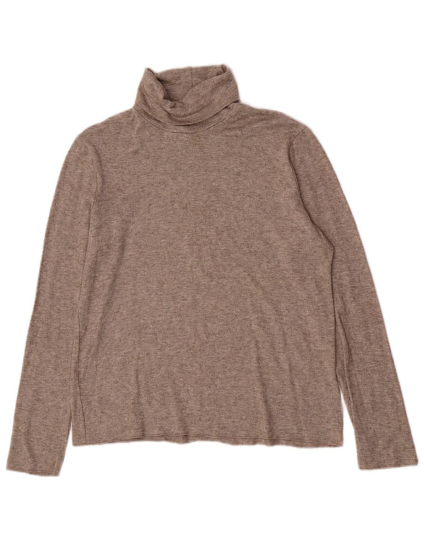 Zara Chemisier à col roulé pour femme UK 18 XL Marron