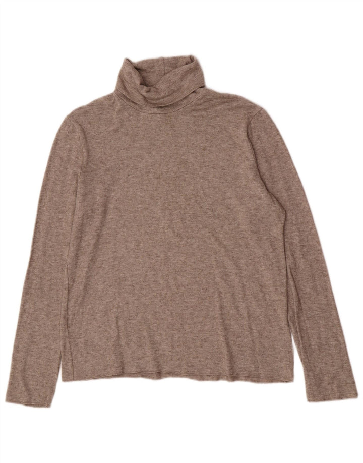 Zara Chemisier à col roulé pour femme UK 18 XL Marron