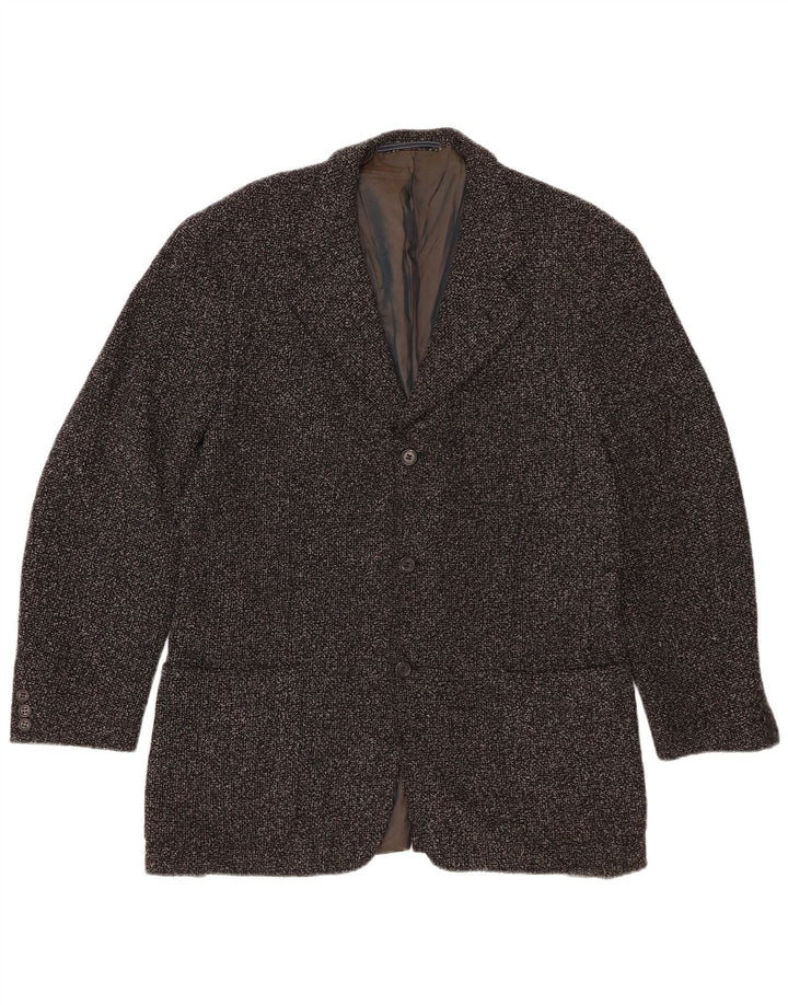 TRUSSARDI Veste Blazer Longue Milano Homme IT 48 Gris Moyen Moucheté