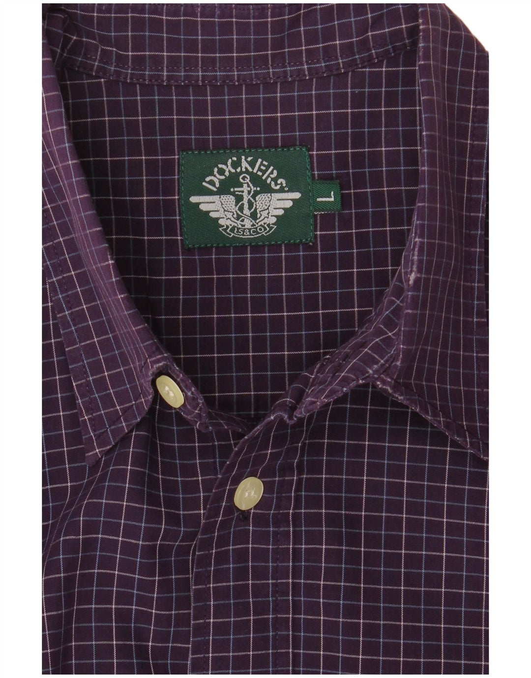 Dockers Chemise à Carreaux Homme Grand Carreau Violet