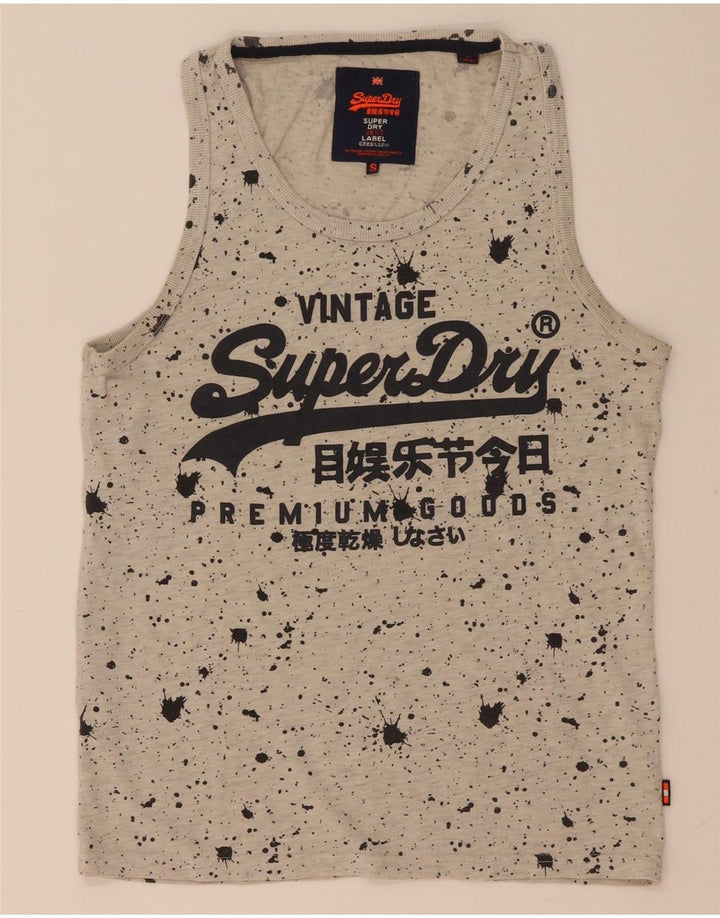 Superdry Débardeur Graphic Homme Petit Gris Spotted Cotton