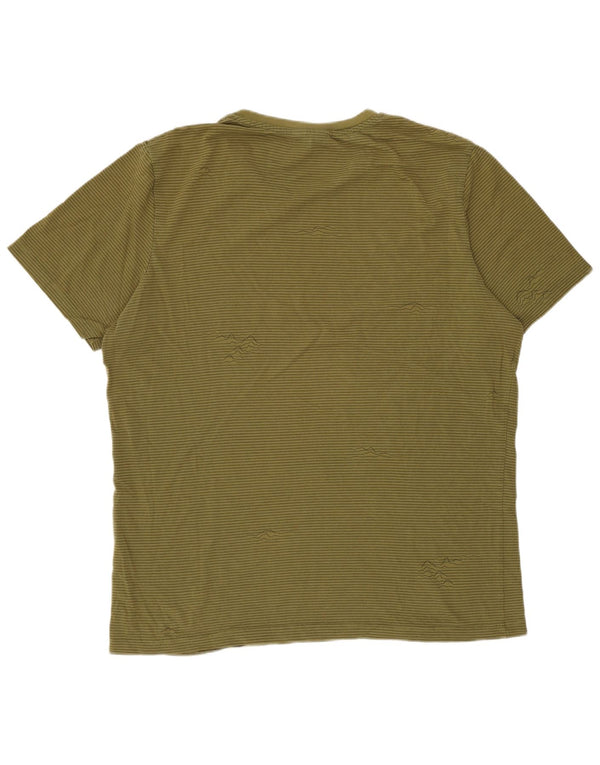 Jack & Jones T-shirt graphique pour homme en coton à fines rayures vertes