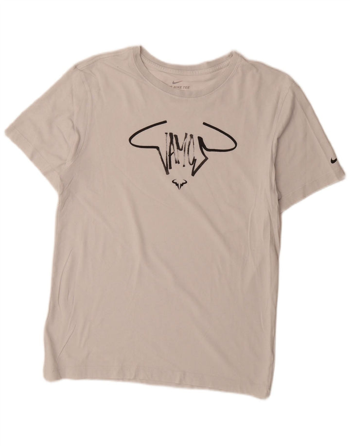 Nike Hommes Dri Fit Graphic T-Shirt Haut Petit Blanc