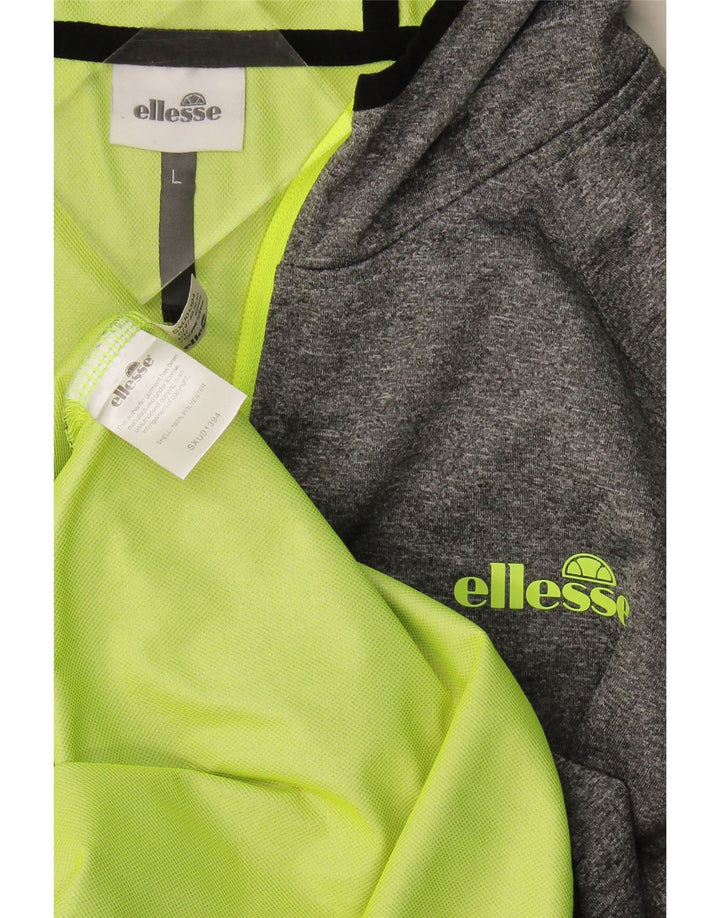 Ellesse Veste de survêtement à capuche pour homme Taille L Gris Polyester