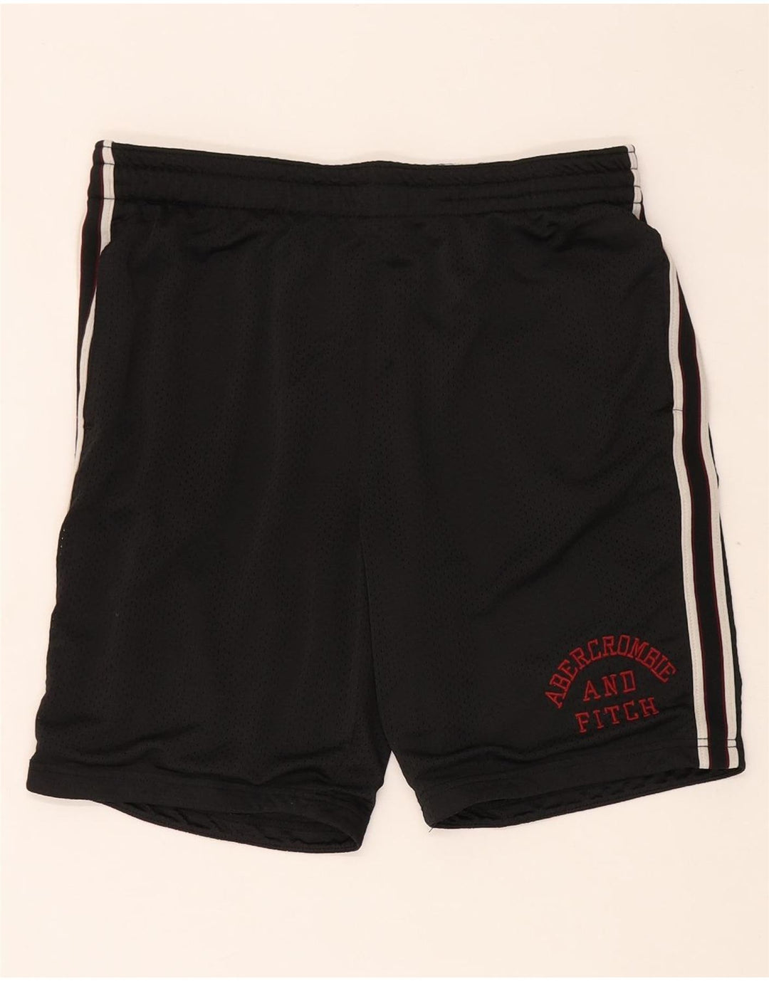 Abercrombie & Fitch Short de sport graphique pour homme en polyester noir moyen