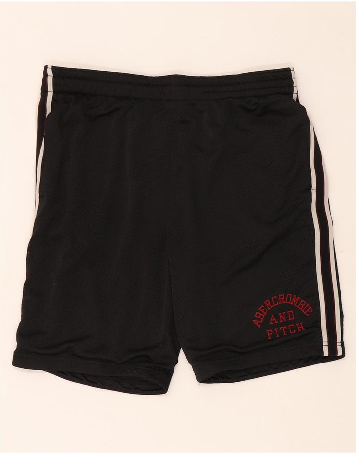 Abercrombie & Fitch Short de sport graphique pour homme en polyester noir moyen