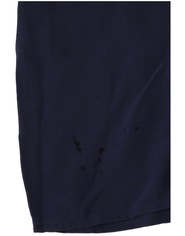 MASKA Womens Blouse Top UK 18 XL Navy Blue Silk