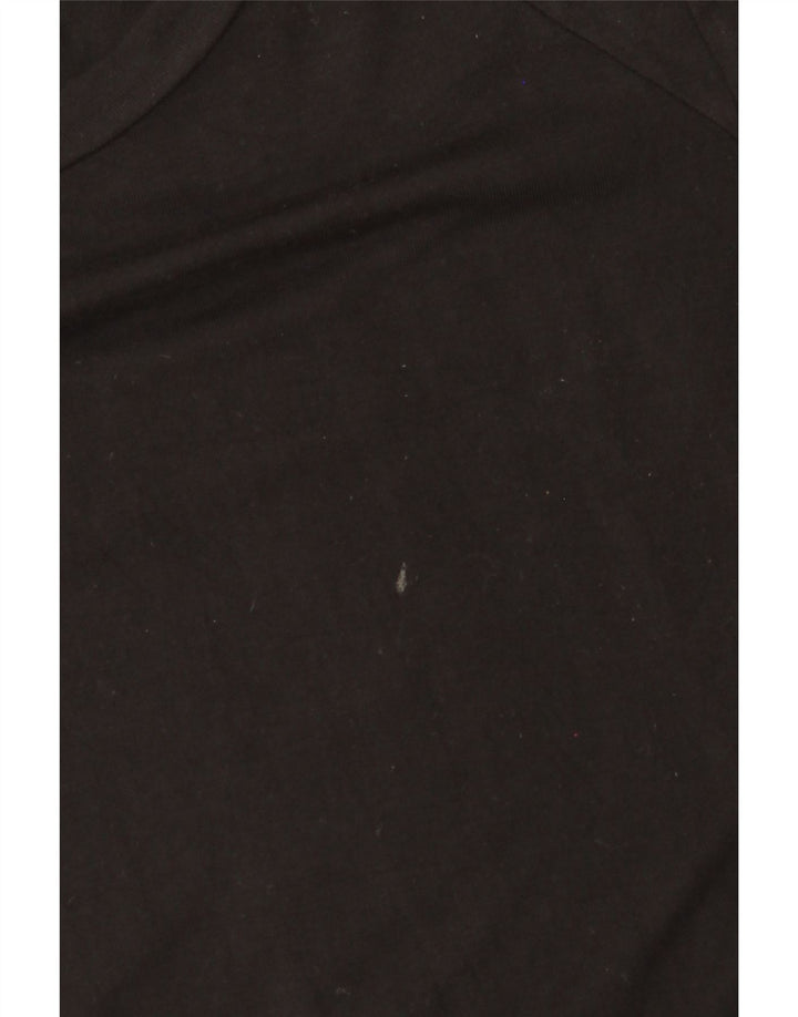 MOSSIMO Robe longue à manches 3/4 pour femme UK 10 Petite rayonne noire