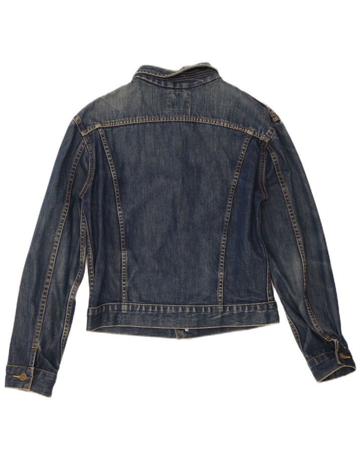 Lee Veste en jean pour femme UK 14 Large Bleu Coton