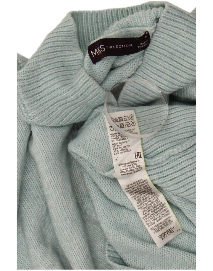 Marks & Spencer Pull col roulé pour femme UK 14 Turquoise moyen