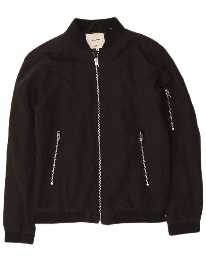 Jack & Jones Veste Bomber Homme UK 36 Petit Noir Polyester