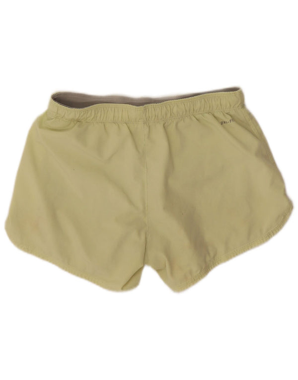 Nike Short de sport Dri Fit pour femme UK 10 Petit Jaune