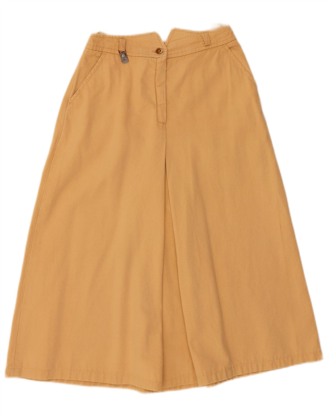 VINTAGE Womens A-Line Skirt IT 42 Medium W26 Yellow