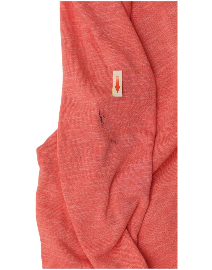 BILLABONG Pull à capuche zippé surdimensionné pour femme UK 16 Grand Rose Moucheté