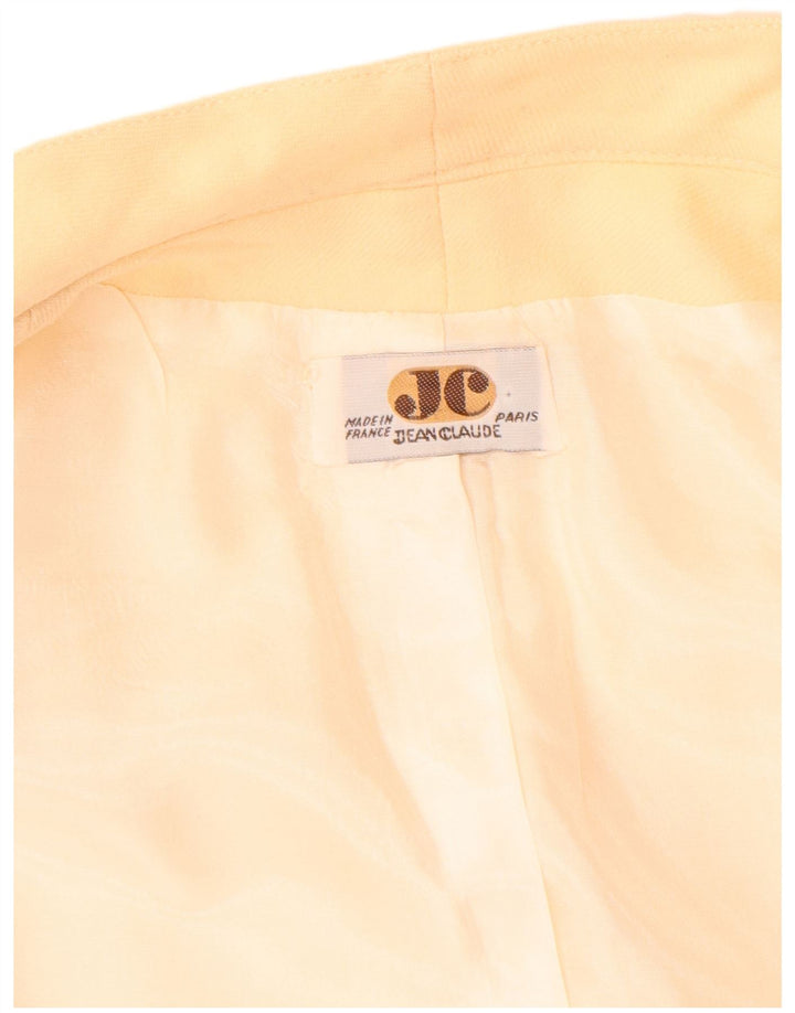 Jean Claude Pardessus ouvert pour femme UK 14 Grande laine vierge beige