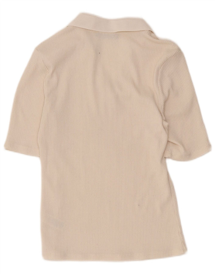 Marks & Spencer Polo Femme UK 12 Polyester Beige Moyen