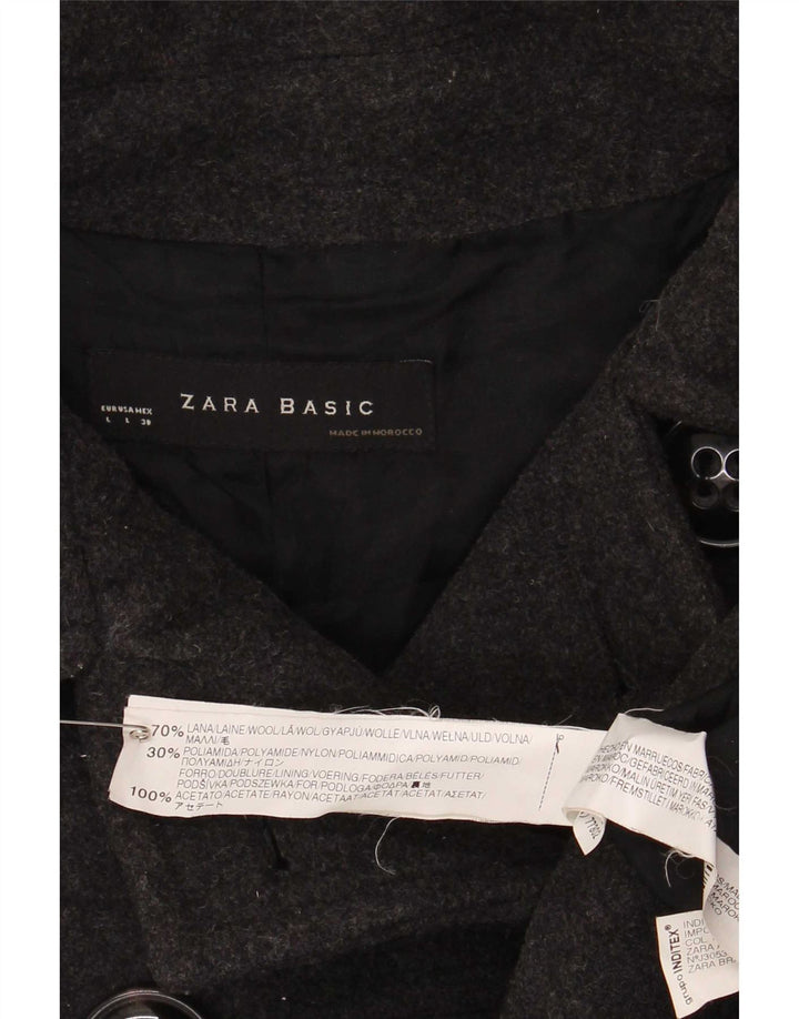 Zara Femme Caban UK 14 Grande Laine Grise