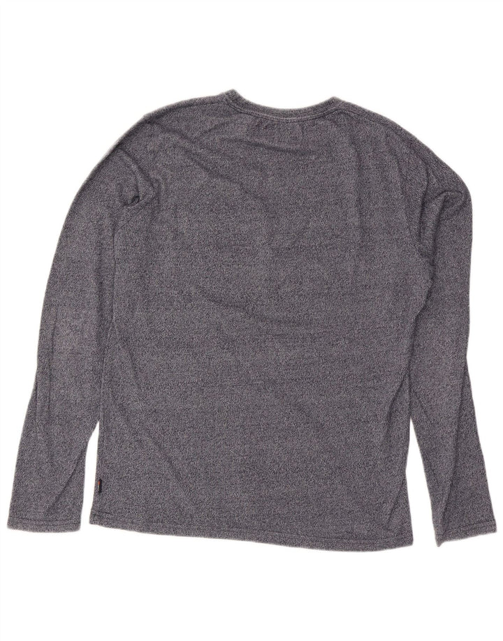 Superdry Haut graphique à manches longues pour hommes, grand gris moucheté