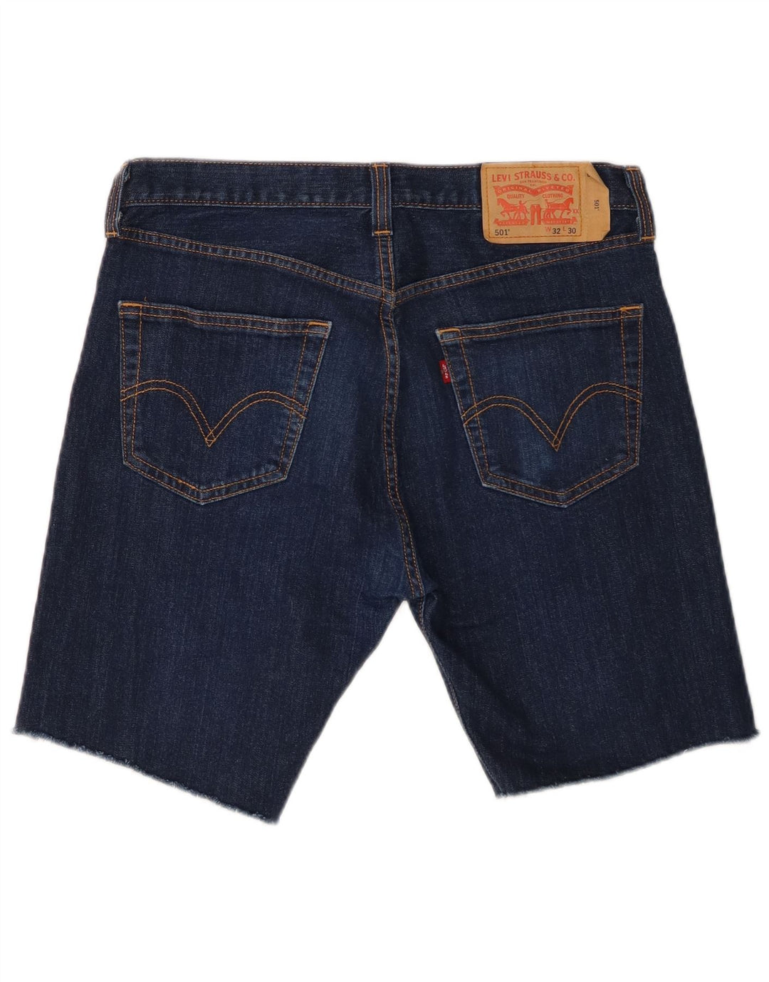 Levi's Short en Jean 501 W32 Homme Bleu Marine Moyen Coton