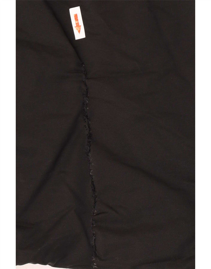 Zara Parka à capuche pour femme UK 14 en coton noir moyen