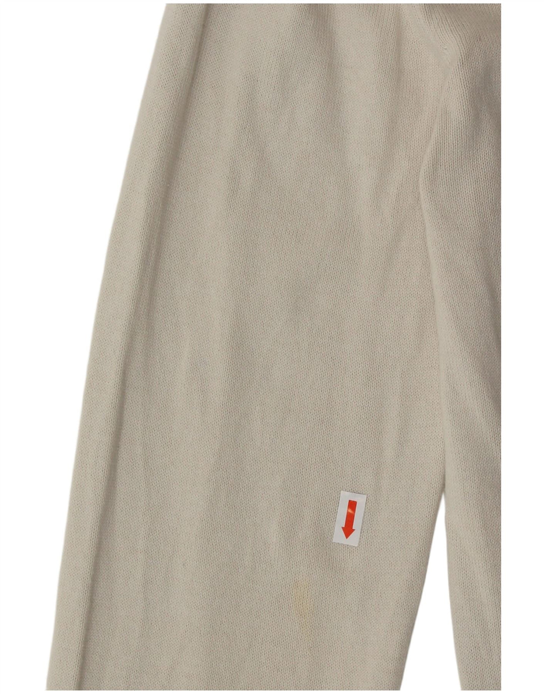 ZU ELEMENTS Mens V-Neck Jumper Sweater Large White Colourblock Cotton