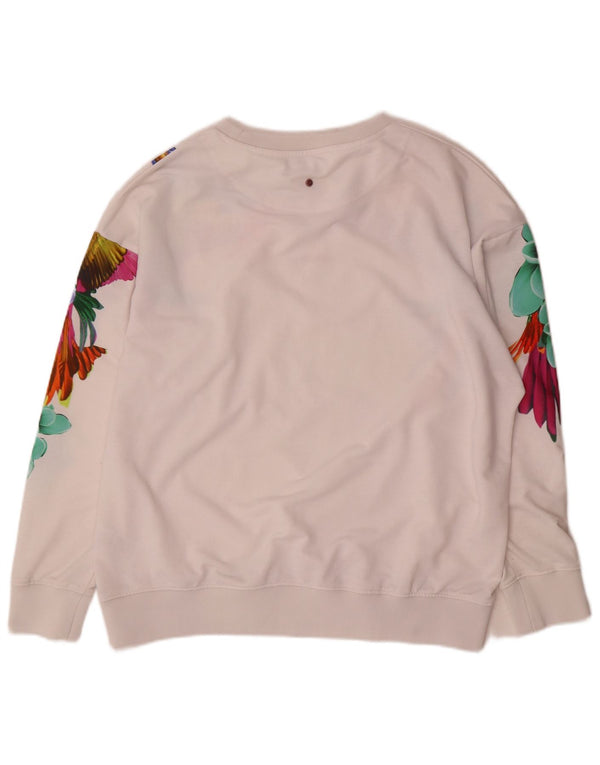 Mistral Sweat-shirt pour femme UK 14 Medium Blanc Floral Hawaïen