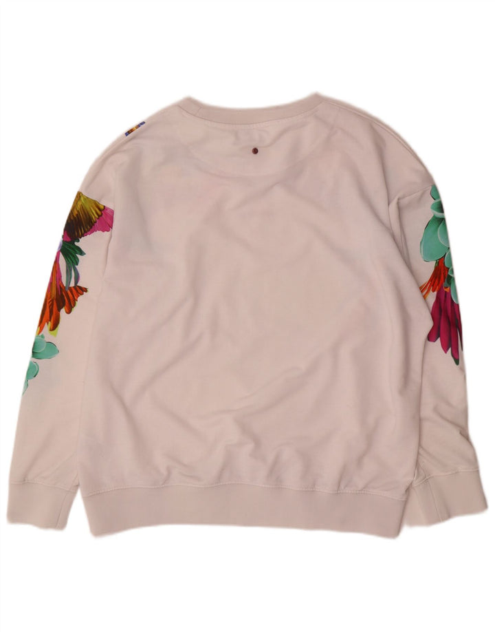 Mistral Sweat-shirt pour femme UK 14 Medium Blanc Floral Hawaïen