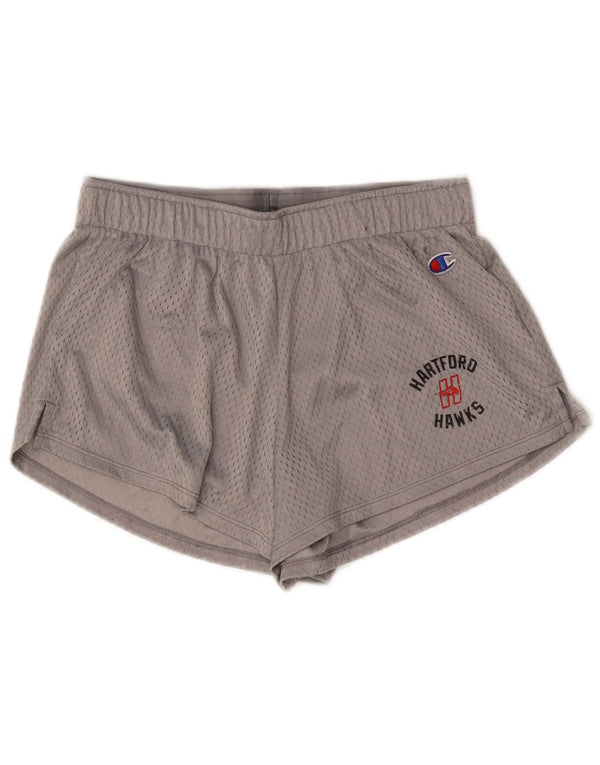 Champion Short de sport graphique Hartford Hawks pour femme UK 8 Small Gris