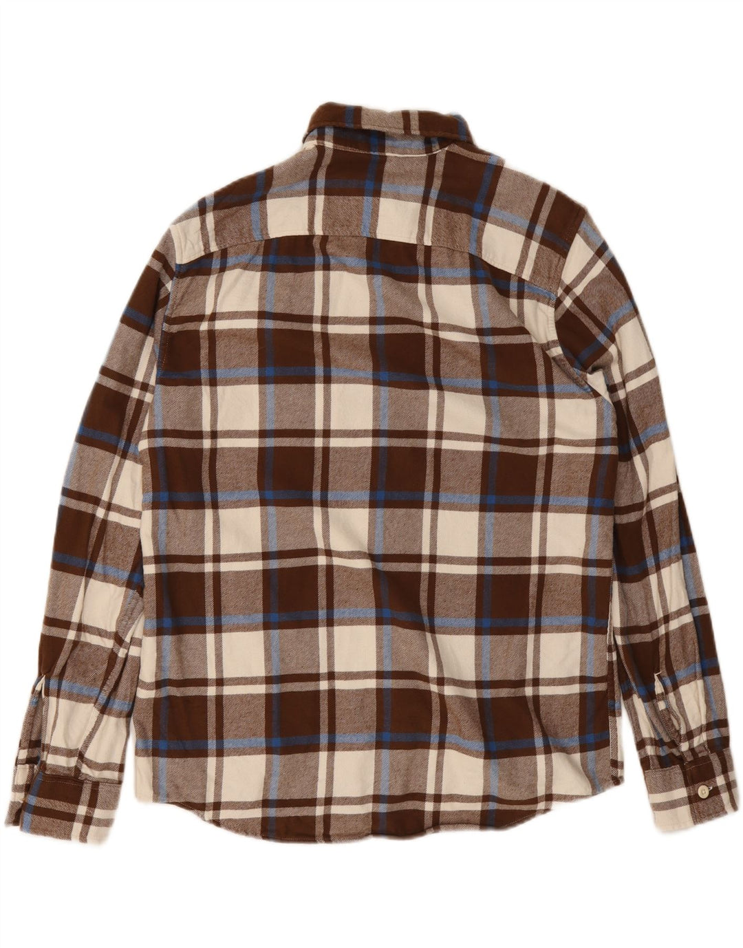 American Eagle Chemise en flanelle pour homme en coton à carreaux marron moyen