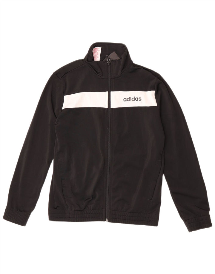 ADIDAS Veste de survêtement pour garçon 10-11 ans Noir Colourblock Polyester